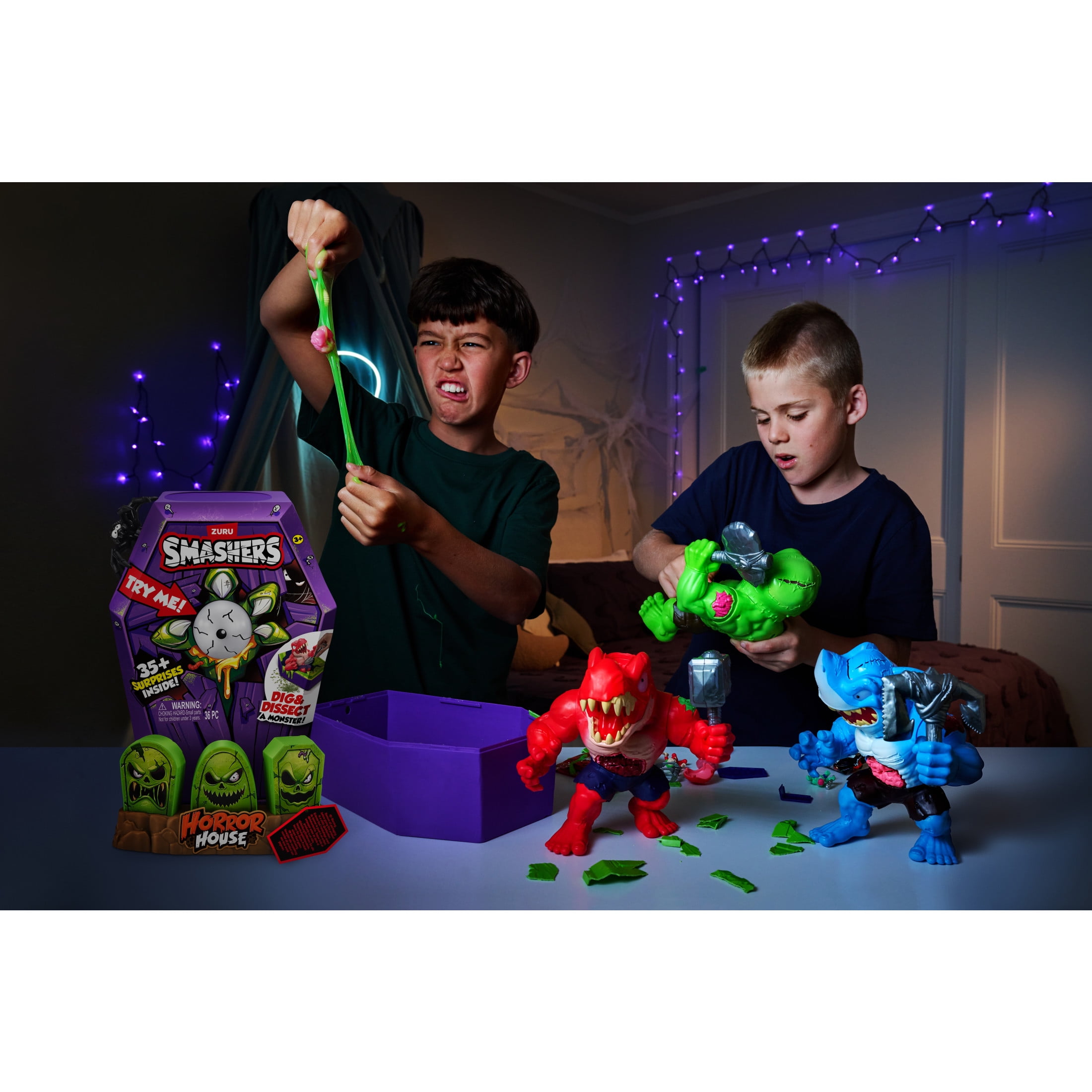 Smashers Mega Horror House by ZURU, Interactive Toy, Collectable Toy for Kids and Teens