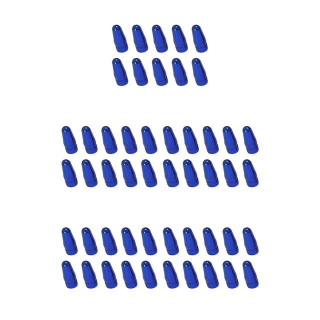 Wisewang 10 Pieces Bike Tire Caps Tyre Accessory Dustproof Cover Parts Valve Shell Solid Color Rim Stem Covers for Replacement Blue 5Set