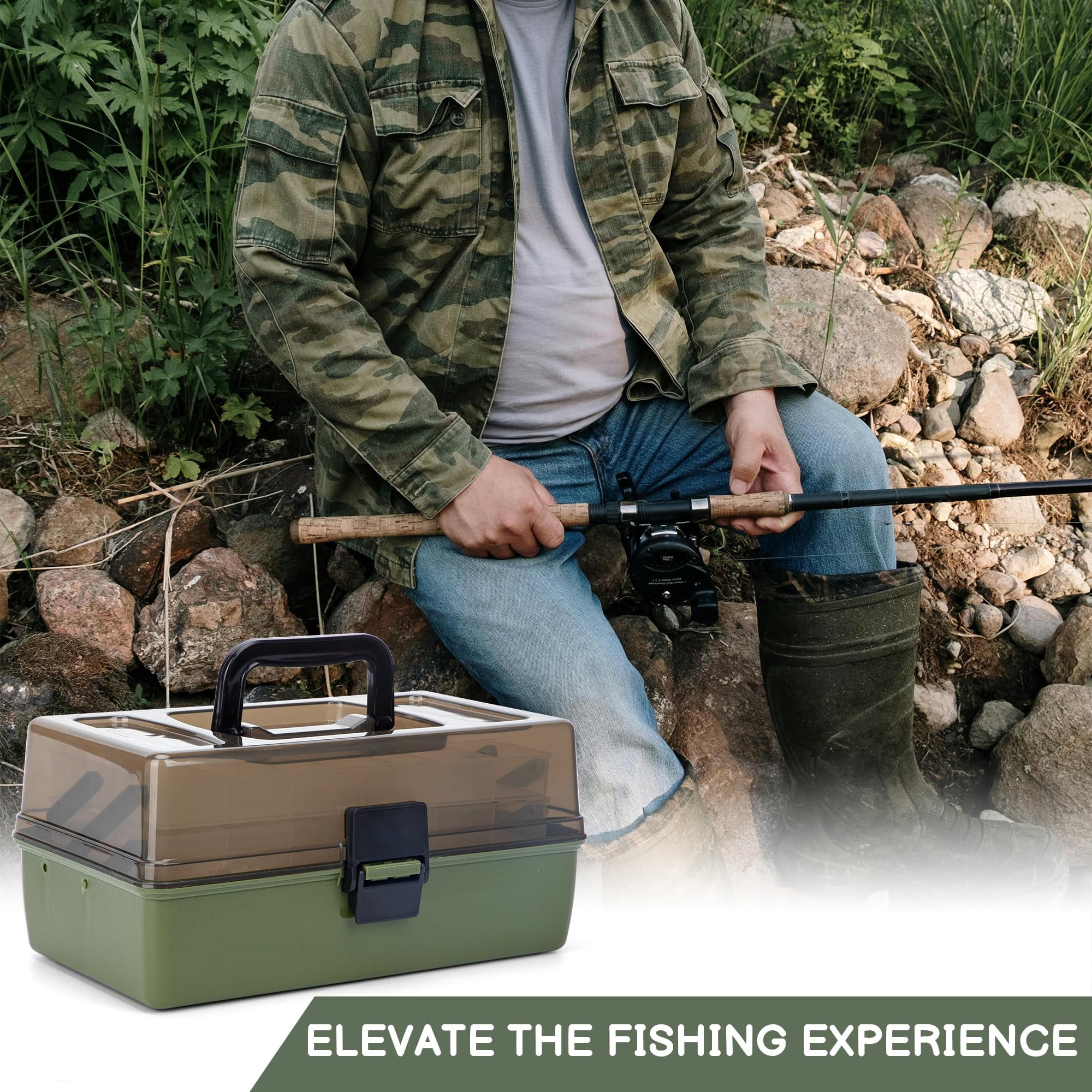 3 Layers Fishing Tackle Box With Included  475 Lures Kit Include Crankbaits Weights Hooks And Other Accessories Lure Bait Gear Gift For Men
