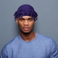 thumbnail image 6 of Lohol 4 Pieces Satin Lined Turban Silky Head Wraps for Men, Mens Turban Head Scarf for Hair, 6 of 7