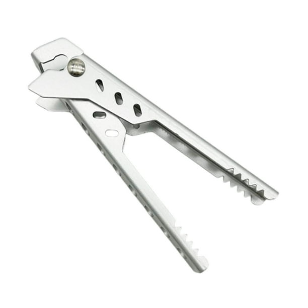 Pinzas para platos, pinzas para ollas de camping, utensilios de cocina esenciales para pizza. Plata