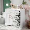 thumbnail image 3 of Bathroom Vanity Combo with Ceramic sink, Luxurious Space-Saving Vanity - 2 Soft-Close Doors, 3 of 9
