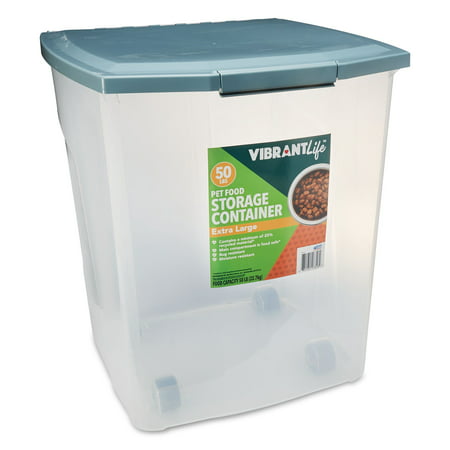 Vibrant Life Pet Food Storage Container, Extra-Large, 50 ...