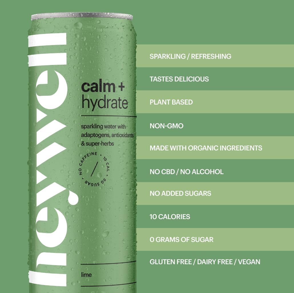 (Pack of 12), Heywell Sparkling Water, Lime, 12 fl oz