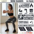 thumbnail image 2 of Lebert Fitness Mini Band Resistance Band Loop Exercise Bands Set of 10 Black, 2 of 6
