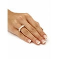 thumbnail image 3 of PalmBeach Jewelry Round Cubic Zirconia Single Row Wedding Band 3.50 TCW in Platinum-Plated or Gold-Plated .925 Sterling Silver, 3 of 6