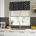 thumbnail image 4 of Black Halloween Pumpkin Curtain Valances for Windows, Kitchen Valance Window Treatments Panel 2 Pack, Ghost Horror Face Rod Pocket Short Curtains for Bathroom Bedroom 60 x 18 Inch, 4 of 8