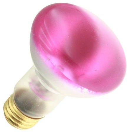 Industrial Performance Novelty Bulb, 50R20/PK, 130 Volt, E26 Base, R20 Glass Size, Pink Light Bulb (1 Pack)