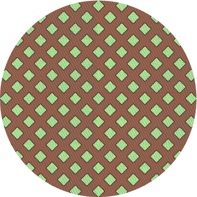 Ahgly Company Tapis Rond Lavable en Machine Intérieur Transitionnel Acajou Brun, 4 Pieds Rond