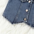 thumbnail image 7 of Teen Girl Clothes Sets Little Girls Cowgirl Outfits 2Pcs Skirt Set Denim Jeans Button Down Vest Top Ruffle Tiered Skirts Western Clothes 18M-6Y, 7 of 7
