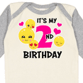 thumbnail image 4 of Inktastic Its My 2nd Birthday with Emojis Girls Long Sleeve Baby Bodysuit, 4 of 5