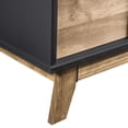 thumbnail image 4 of Manhattan Comfort Mid- Century Rustic Modern Livonia 2-Drawer Nightstand in Dark Grey and Natural Wood, 4 of 5