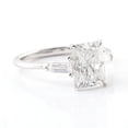 thumbnail image 4 of Bow Jewelry 14K White Gold Plated 1.97 Ct Radiant Cut Moissanite Ring - Gorgeous Mid Century Engagement Wedding Baguette Ring - Beautiful Solitaire Engagement Ring - Ideal Valentine Proposal Ring, 4 of 8