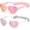 Pink + White, variant on 2 Pack Kids Sunglasses Age 0-3 Years, UV Protection Polarized Baby Sunglasses with Adjustable Strap Flexible Sunglasses for Infant Toddler Baby Girls Boys Age 0-36 Months
