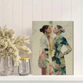 thumbnail image 2 of Floral Fashionista Portrait Canvas Print Wall Art for Living Room Bedroom Office Hotel Cafe, 2 of 8