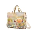 thumbnail image 2 of Corduroy Tote Bag for Women Shoulder Handbags Fashion Ladies Purses Satchel Messenger Bags Beautiful Rose S, 2 of 8