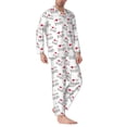 thumbnail image 2 of Salouo I Love My Dad Print Button-Front Long Sleeve Pajama Set for Men, Soft 2Pjs Men's Long Sleeve Sleepwear-, 2 of 7