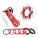 thumbnail image 2 of Juego de piñones de cassette de una para bicicleta Sunnimix ajustador de conversión de piñón Tensor de cadena de bicicleta 13T Rojo 16T, 2 of 8