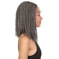 thumbnail image 5 of LUXLUXE Cece 14.5” HD Lace Front Braided Wig with Baby Hair, Heat Resistant Fibers, Black and Grey blend Colors, 5 of 9