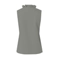 thumbnail image 5 of Women's Sleeveless Peplum Tank - Ruffle Hem Summer Top, Flowy Casual V-Neck Shirt (S-XXXL, 6 Colors) | Yubnlvae (Grey | S), 5 of 5