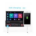 1Din Car Stereo Wireless CarPlay Android Auto 7In Electric Flip Out