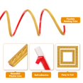 thumbnail image 3 of Moldura autoadhesiva Uxcell para paredes 0.5" x 16 ft moldura flexible de espejo dorado, 3 of 7