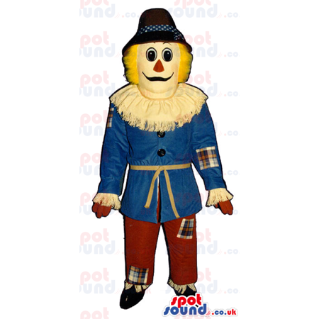 Funny Countryside Scarecrow SPOTSOUND Mascot With A Hat And A Collar ...