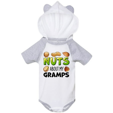 

Inktastic Nuts About My Gramps Peanut Almond Pistachio Gift Baby Boy or Baby Girl Bodysuit
