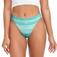 thumbnail image 1 of Fotbe Teal Turquoise Tanga Sin Costuras para Mujer con Estampado – Panties Invisibles, Transpirables y Cómodos para Uso Diario-3X-Large, 1 of 6
