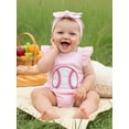 thumbnail image 6 of BemeyourBBs Newborn Baby Girl Boy Football Golf Baseball Outfit Cute Infant Spring Summer Clothes Bubble Rompers Flying Sleeve Soccer Ball Embroidery Cute Ruffle Jumpsuit Playsuit Headband, 6 of 9