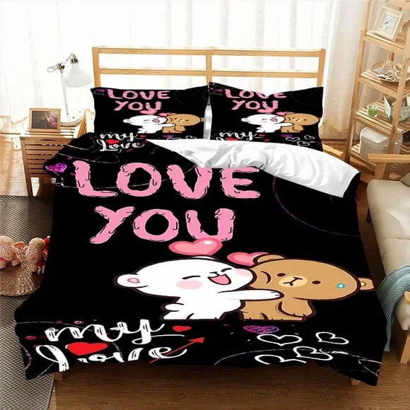 Bubu and Dudu Printing Digital Printing Bedding Set Duvet Cover Comforter Bed Single Twin Full King Queen Size Bedding Set Kids WT