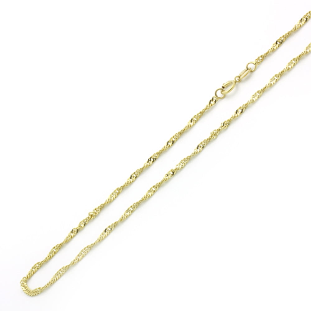 14k 2mm Singapore Chain