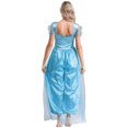 thumbnail image 4 of Disfraz de princesa árabe de Halloween para mujer, disfraz de Cosplay con adorno de lentejuelas, mameluco superpuesto de tul, trajes de danza del vientre, trajes indios de Bollywood, 4 of 5
