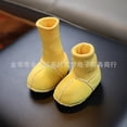 thumbnail image 4 of Otoño/Invierno zapatos integrados para niños pequeños forro polar cuero de gamuza suela suave Babywarm calcetines de aprendizaje antideslizantes, 4 of 4