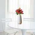 thumbnail image 2 of 5-branch Artificial Rose Flower Bouquet Simulation Rose Home Office artificial silk rose Fake Floral Decor, Red, 2 of 5