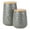 Gray, variant on DII Kitchen Accessories Textured Matte Ceramic Canister Set, Stone, Dimple, 2 Piece