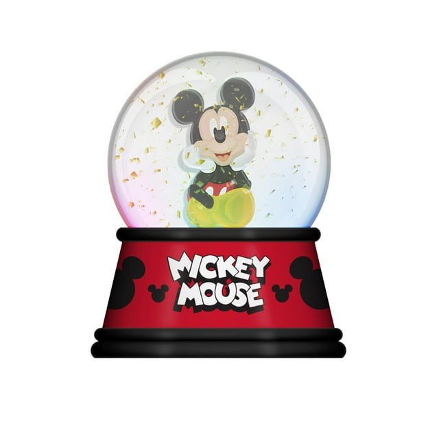 Bola de nieve con diseño de Mickey Mouse de Disney, iluminada en forma de búfalo plateado de 100 m