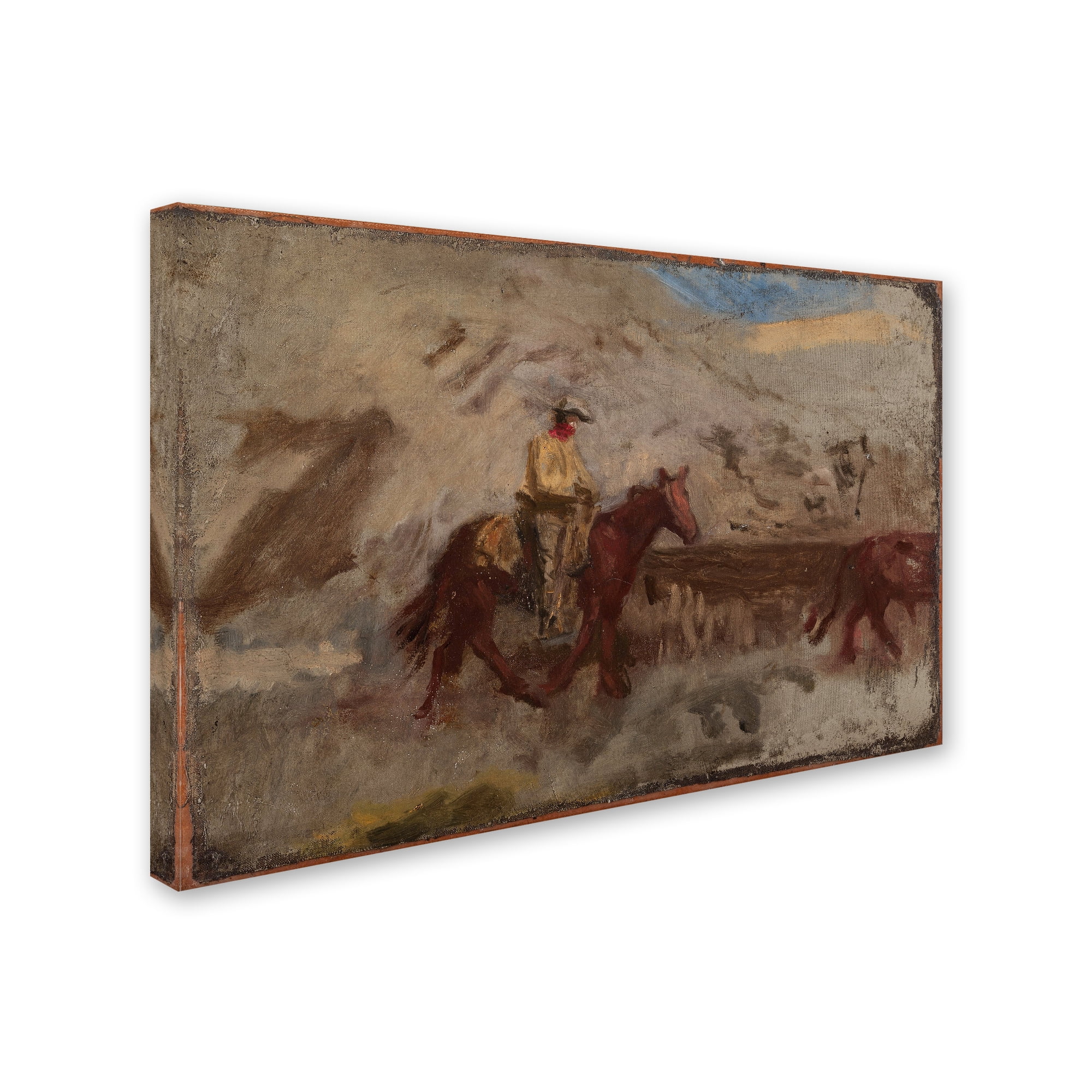 Trademark Fine Art 'Cowboy At Work' Canvas Art by Thomas Eakins