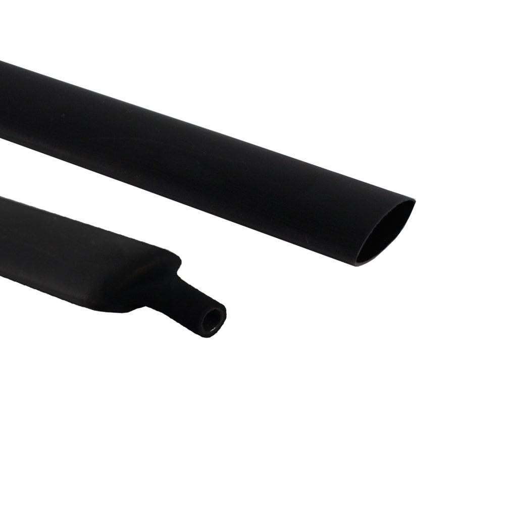 100 Pre Cut 6" BLACK 1/8" 3mm ID Dual-Wall Adhesive 3:1 Ratio Heat Shrink Tubing 100 Pre Cut 6" BLACK 1/8" 3mm ID Dual-Wall Adhesive 3:1 Ratio Heat Shrink Tubing