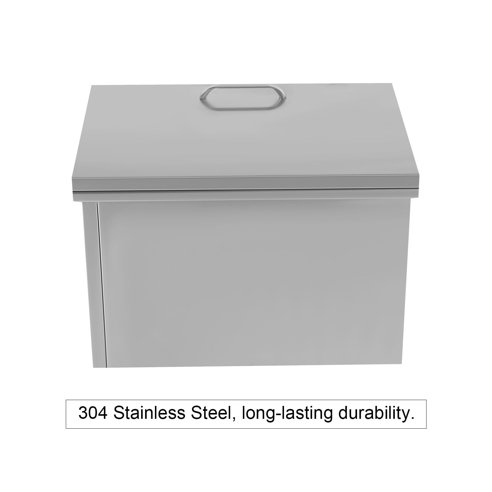 30L Drop In Ice Chest Bin Ice Chest Cooler 304 Stainless w/Lid & Drain 20*14*13inch for Parties, Bars, Kitchens