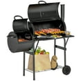 thumbnail image 1 of Outsunny Barbecue au Charbon avec Fumoir Déporté, Noir, 1 of 10