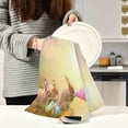 thumbnail image 3 of Funny Easter Rabbit Kitchen Tea Towels Set of 1 Absorbent Hand Dish Towels, Sun Shine Dishcloths Lint-Free 18x28 Inch Fast Drying for Cooking Baking Home Clean, 3 of 7