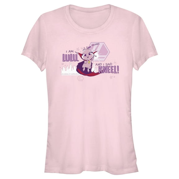 Junior's DC League of Super-Pets I Am Lulu and I Said Kneel Graphic Tee Light Pink 2X Large