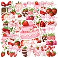thumbnail image 3 of 35pcs Sweet Strawberry Stickers Dessert Stickers Cute Stickers for Laptops Suitcase Guitar, 3 of 9