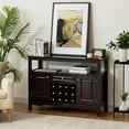 thumbnail image 3 of Gymax Storage Buffet Sideboard Table Kitchen Sever Cabinet Wine Rack Brown, 3 of 10