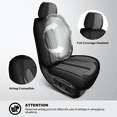 thumbnail image 6 of DIKSOAKR Seat Covers Full Set for Nissan Rogue 2008-2024 2025 Faux Leather Waterproof Comfort Car Seat Covers Lumbar Support Compatible Airbag Grey,Full Set(2 Row 5 Seats), 6 of 10