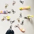 thumbnail image 4 of 50Pcs Swivel Clasp Hooks D Ring Key Chain Clips, Metal Lobster Claw Clasps Trigger Clip Lanyard Snap Hook for Keychains Making Purse Hardware DIY Crafts 1 Inch Silver, 4 of 10