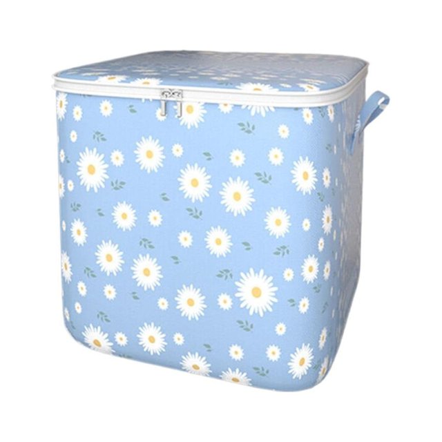 kjfeif Sac de Rangement Grande Capacité en Tissu Pliable pour Chambre Garde-Robe Vêtements, Poignée Renforcée Conteneur de Placard pour Couvertures Oreillers