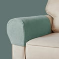thumbnail image 7 of Pebbuoy 2 Pcs Sofa Arm Cover Elastic Thickened Dirt-resistant Solid Color Soft Fabric Anti-Slip Couch Armrest Protectors Recliner Slipcovers, 7 of 7