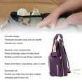 thumbnail image 4 of Baby Diaper Bag Backpack, Multifunction Spacious Main Compartment Multiple Pockets Portable Water Proof Diaper Bag with Sunshade for Nursing Bottle Purple, 4 of 7